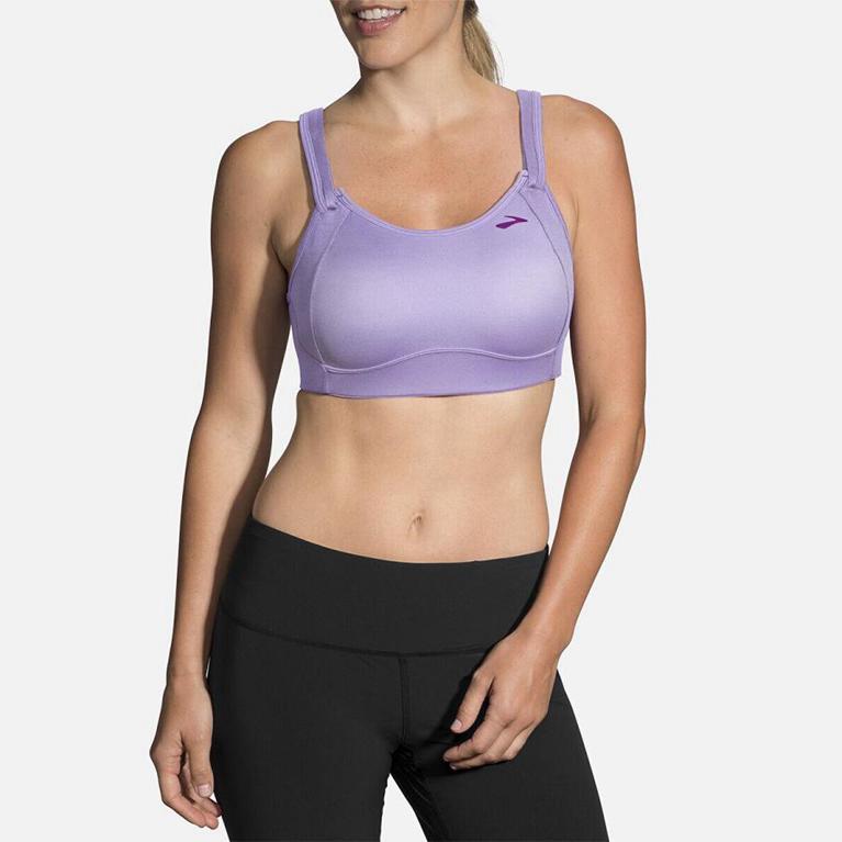 Brooks Fiona Sports Running Bra - Women's - Pink (09185-NTDU)